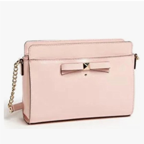 Kate Spade 14K plated Angelica Ballet Slipper Pink Leather Crossbody Bag - Picture 3 of 8